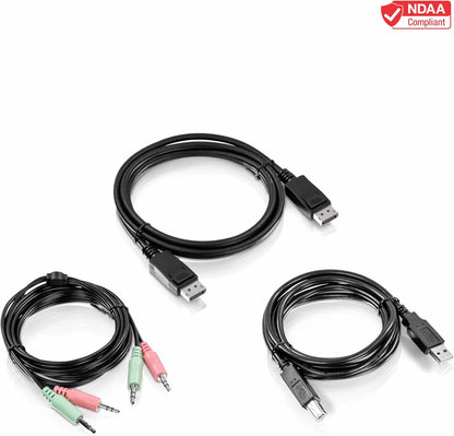 TRENDnet 6 ft. Display Port, USB, and Audio KVM Cable Kit, TK-CP06