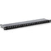 TRENDnet 24-Port CAT6A Shielded Half-U Patch Panel, 1000Base-T/10Gbase-T Support, Compatible with CAT5E, Cat6, CAT6A, 110 or Krone Type, TC-P24C6AHS 24 Port Half-U Cat6A