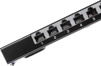 TRENDnet 8-Port Cat6A Shielded Wall Mount Patch Panel, 1000BASE-T/ 10GBASE-T Support, Wall mounting Options, Compatible with cat5e, cat6, cat6a, 110 or Krone Type, TC-P08C6AS 8 Port Cat6A