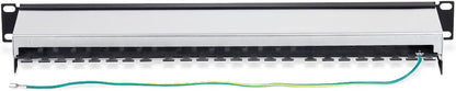 TRENDnet, 16-Port Cat6A Shielded Patch Panel, Black, Copper, Rack Mount, Compatible with Switches, 1U, 1000BASE-T / 10GBASE-T Support, ANSI/EIA/TIA 568-B.2-1, ISO/IEC 11801, -25°C – 50°C