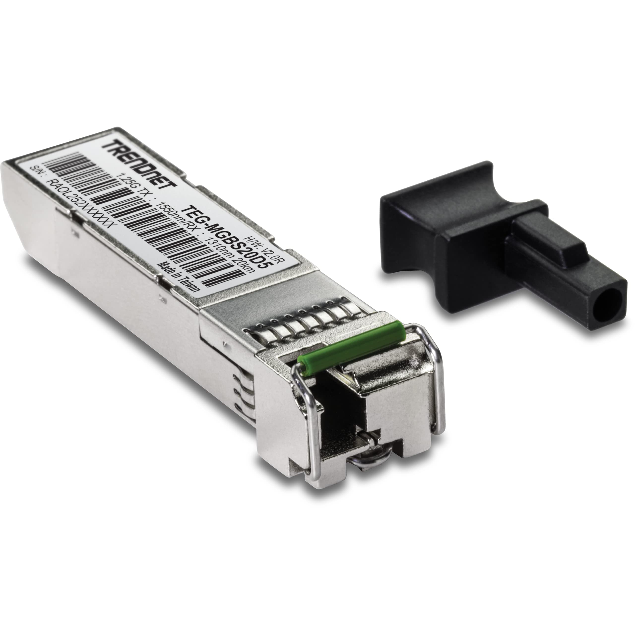 TRENDnet TEG-MGBS20D5 Mini-GBIC Dual Wavelength Single-Mode LC Module 1550(20KM) 1550/1310 20 KM