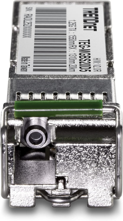 TRENDnet TEG-MGBS20D5 Mini-GBIC Dual Wavelength Single-Mode LC Module 1550(20KM) 1550/1310 20 KM