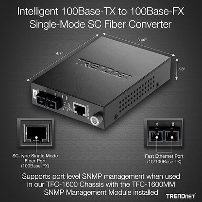 TRENDnet Konverter 100Base-TX to FX Single M. SC 1