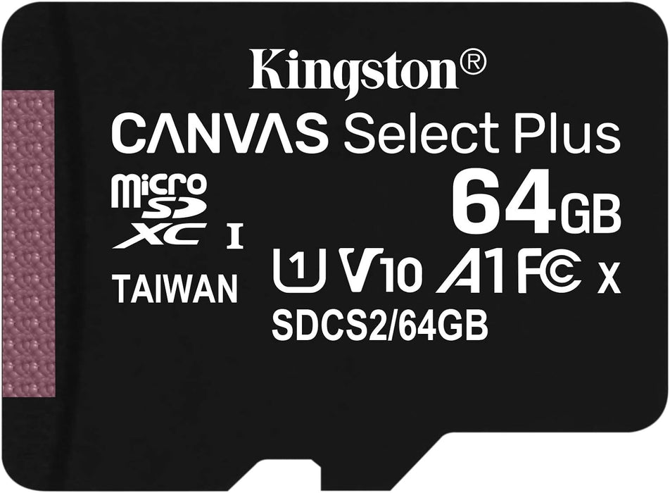 SD MicroSD Card 64GB Kingston SDXC Canvas+ (Class