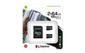 SD MicroSD Card 64GB Kingston SDXC Canvas+ (Class