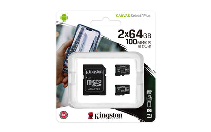 SD MicroSD Card 64GB Kingston SDXC Canvas+ (Class