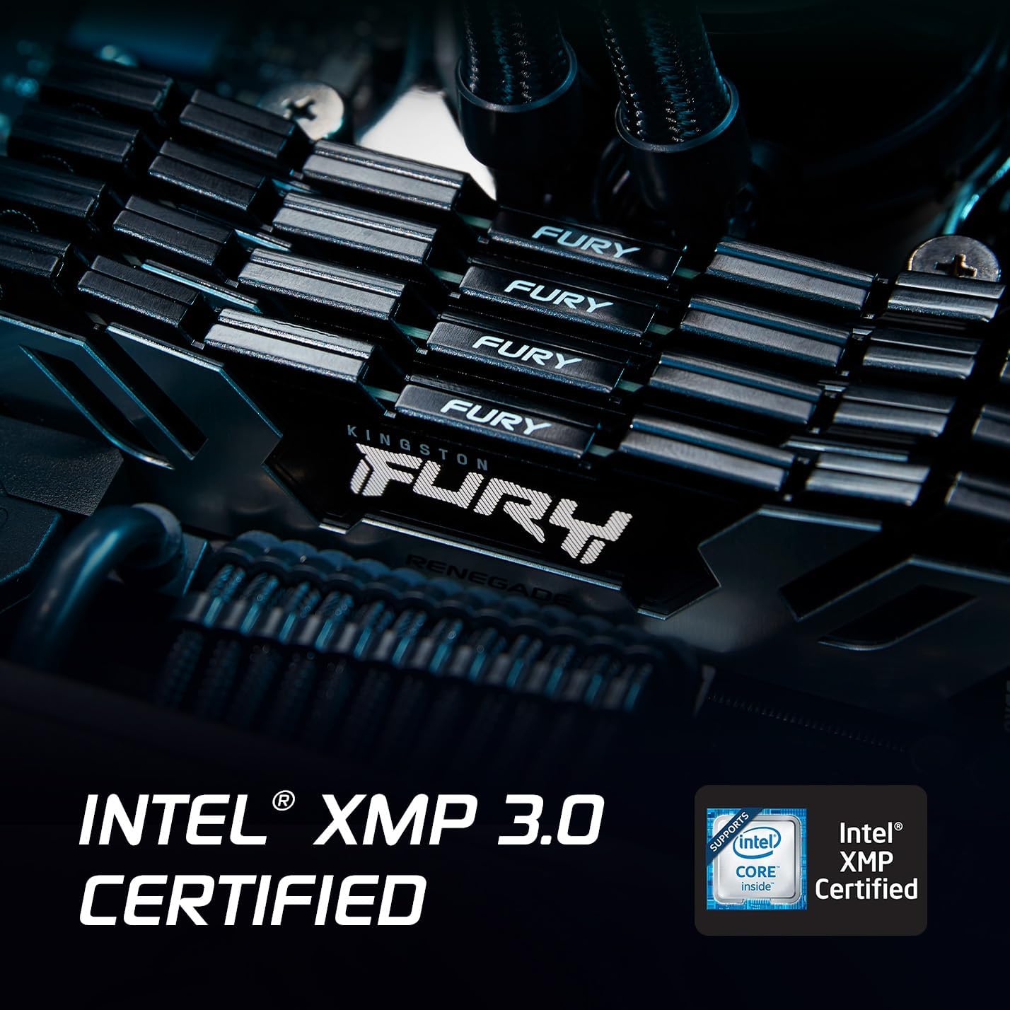 Kingston Fury Renegade DDR5 Silver/Black XMP 32GB 7200MT/s CL38 DIMM Desktop Gaming Memory (Kit of 2) - KF572C38RSK2-32