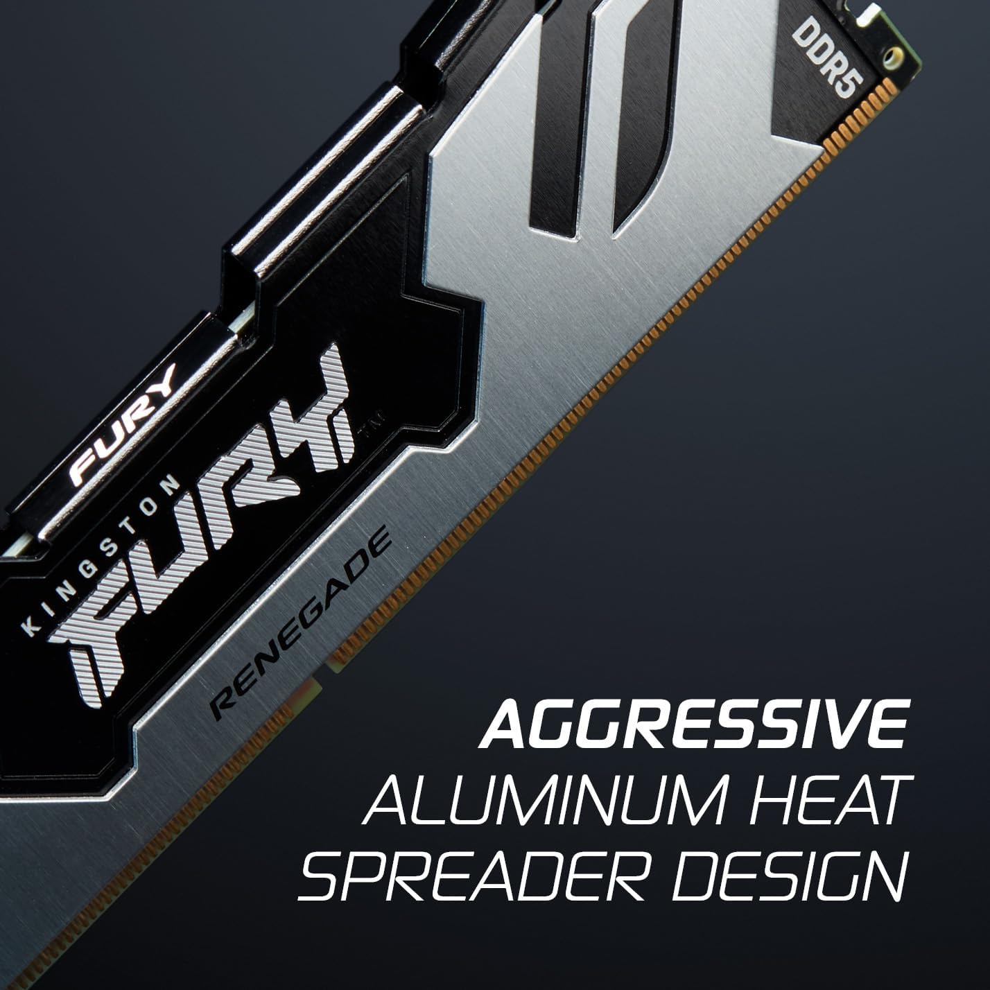Kingston Fury Renegade DDR5 Silber/Schwarz XMP 64GB 6000MT/s CL32 DIMM Desktop Gaming Speicher (Kit mit 2) - KF560C32RSK2-64 Silber/Schwarz 64GB Kit mit 2 6000MT/s 16Gbit