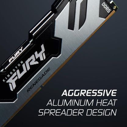 Kingston Fury Renegade DDR5 Silber/Schwarz XMP 64GB 6000MT/s CL32 DIMM Desktop Gaming Speicher (Kit mit 2) - KF560C32RSK2-64 Silber/Schwarz 64GB Kit mit 2 6000MT/s 16Gbit