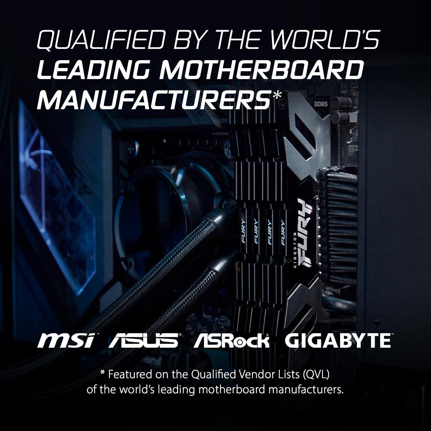 Kingston Fury Renegade DDR5 Silber/Schwarz XMP 64GB 6000MT/s CL32 DIMM Desktop Gaming Speicher (Kit mit 2) - KF560C32RSK2-64 Silber/Schwarz 64GB Kit mit 2 6000MT/s 16Gbit