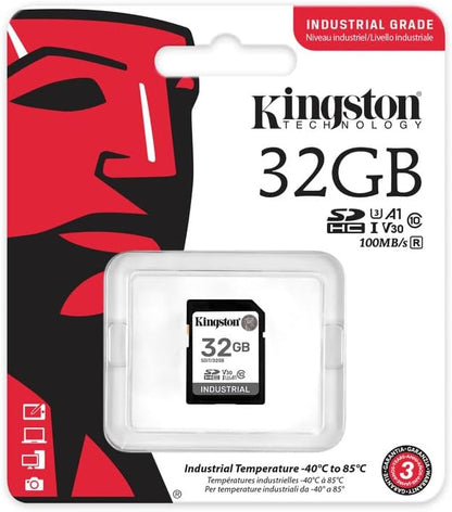 SD Card 32GB Kingston SDHC Industrial -40C to 85C