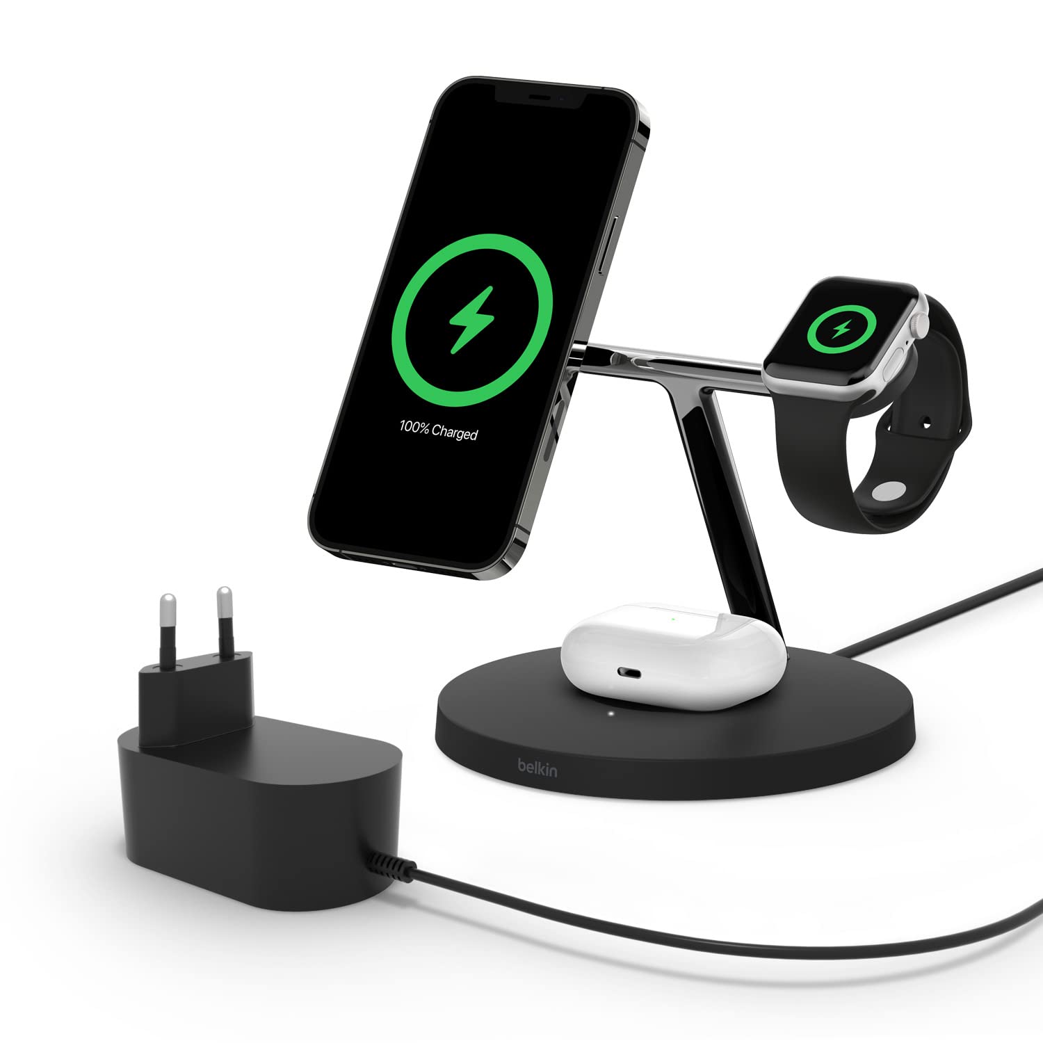 Belkin Drahtloses 3-in-1-Ladegerat mit MagSafe 15W