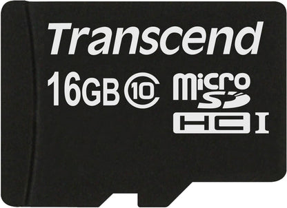 SD microSD Card 16GB Transcend SDHC Class10 w/ada