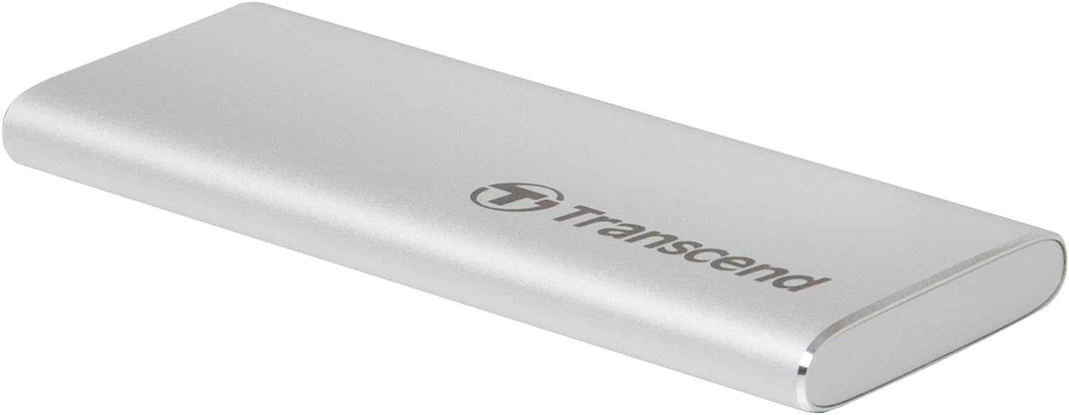 Transcend ultraschnelle 240GB portable, externe SSD USB3.1 Gen 2 ; Übertragung 520MB/s Speichererweiterung für Desktop-PCs, Laptops, Notebooks, PS4, Xbox, Typ C mit Aluminiumgehäuse; TS240GESD240C USB 3.1 Gen2 240GB