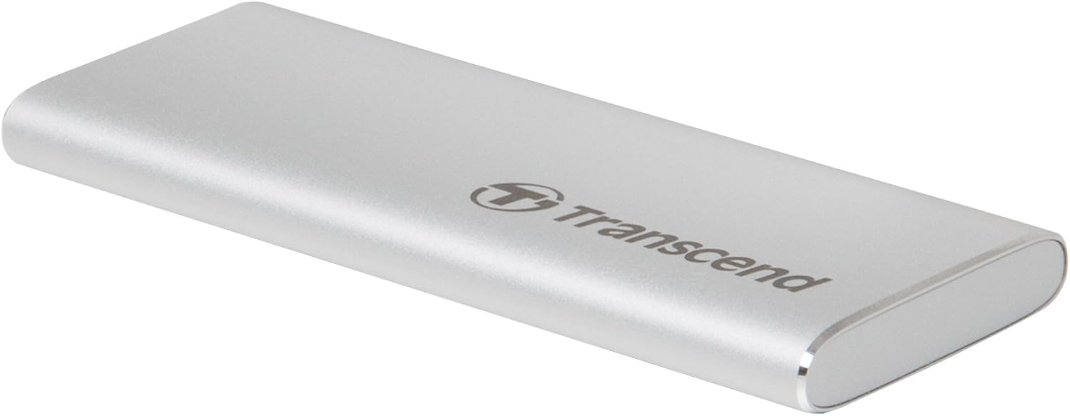 Transcend 480GB ESD240C Portable SSD USB 3.1 Gen 2 USB Type-C, Up to 520/460 MB/s (Ideal for PC, Laptops, PlayStation 4 and Xbox) TS480GESD240C 480 GB