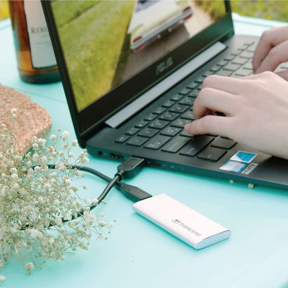 Transcend 480GB ESD240C Portable SSD USB 3.1 Gen 2 USB Type-C, Up to 520/460 MB/s (Ideal for PC, Laptops, PlayStation 4 and Xbox) TS480GESD240C 480 GB