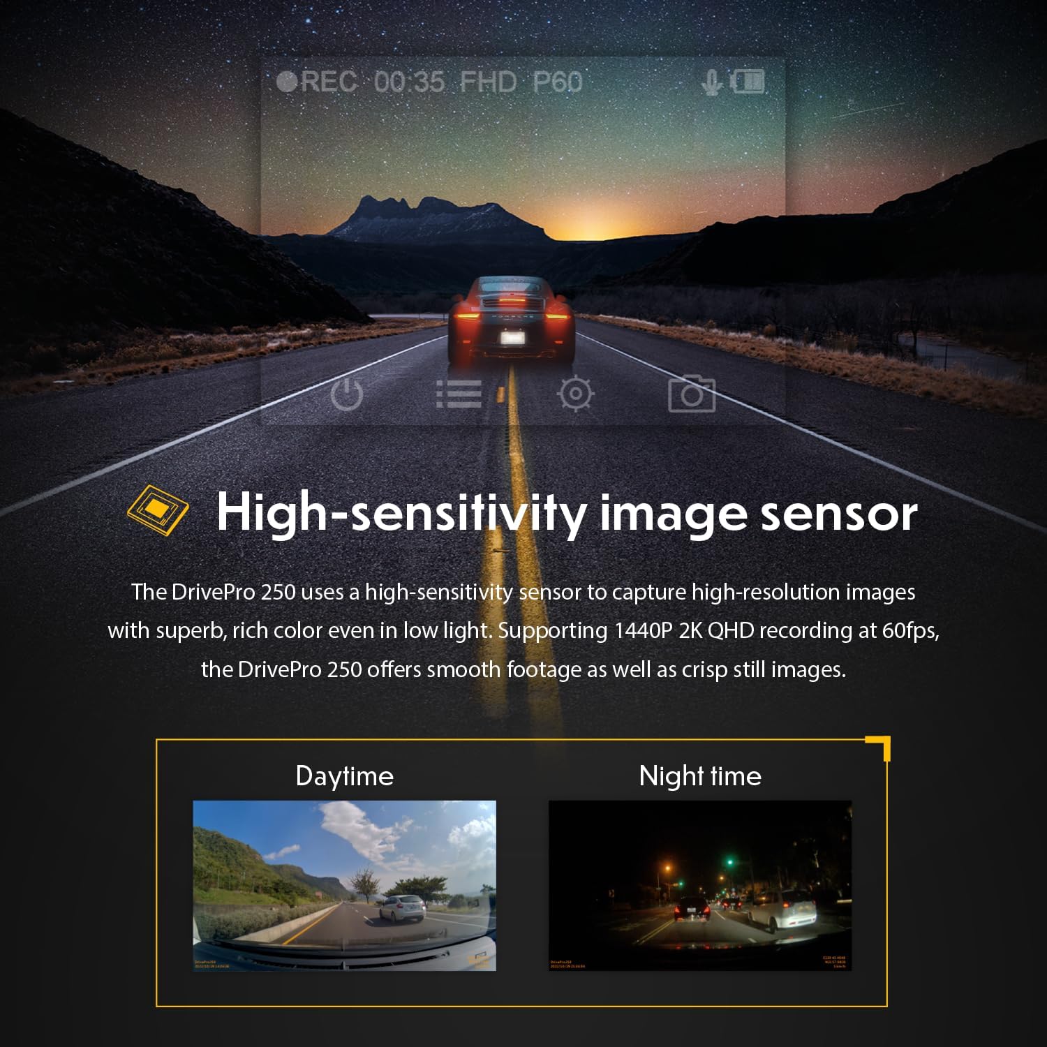 Transcend Dashcam - DrivePro 250-64GB (Saugnapfhalterung