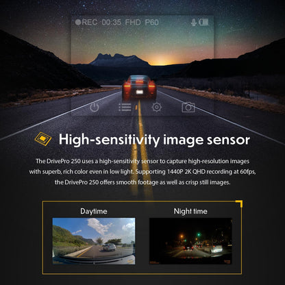 Transcend Dashcam - DrivePro 250-64GB (Saugnapfhalterung