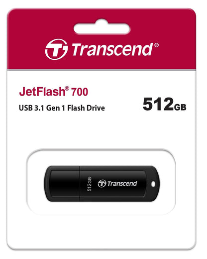 Transcend USB Drive 512GB JetFlash 700 USB3.1 Black