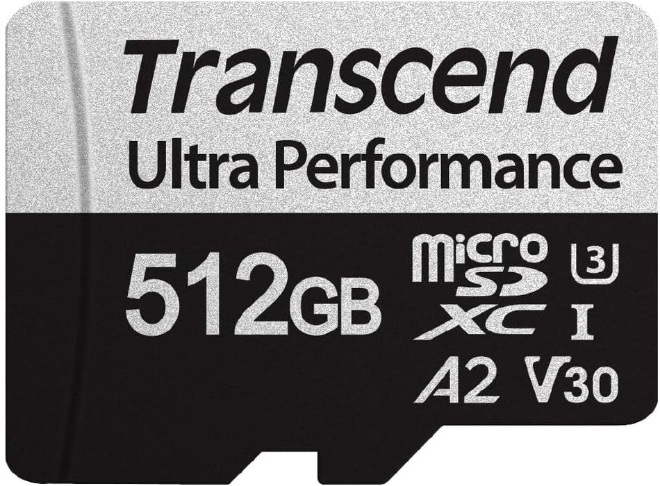 SD microSD Card 512GB Transcend SDXC USD340S w/Ada