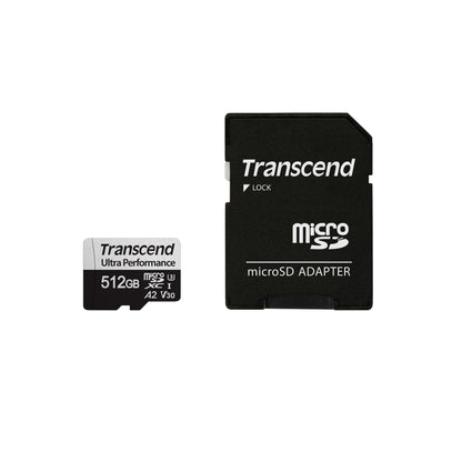SD microSD Card 512GB Transcend SDXC USD340S w/Ada