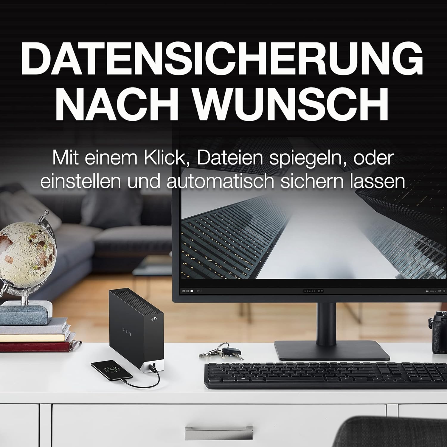 Seagate 8.9cm 10.0TB USB3.0 OneTouch Hub schwarz