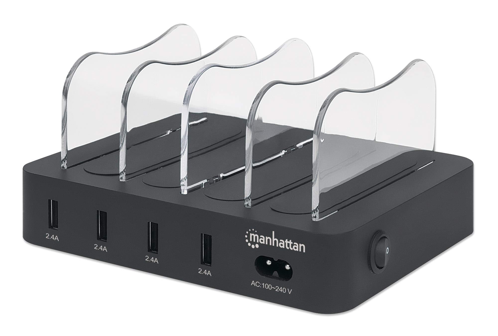 Manhattan 102261 102261 USB-Ladestation Steckdose Ausgangsstrom (max.) 2.4A 4 x USB 3.2 Gen 1 Buchse