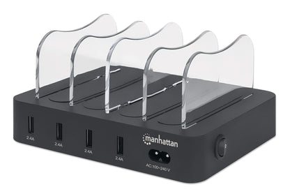 Manhattan 102261 102261 USB-Ladestation Steckdose Ausgangsstrom (max.) 2.4A 4 x USB 3.2 Gen 1 Buchse