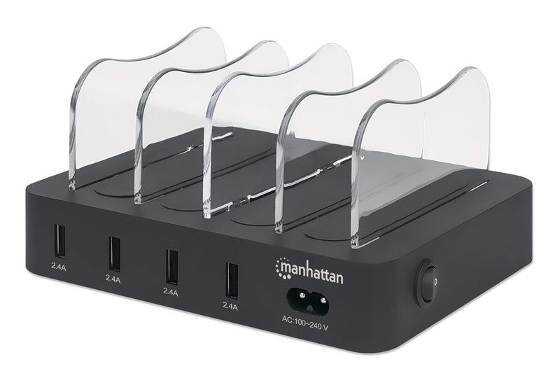 Manhattan 102261 102261 USB-Ladestation Steckdose Ausgangsstrom (max.) 2.4A 4 x USB 3.2 Gen 1 Buchse