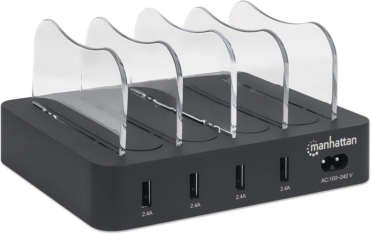 Manhattan 102261 102261 USB-Ladestation Steckdose Ausgangsstrom (max.) 2.4A 4 x USB 3.2 Gen 1 Buchse