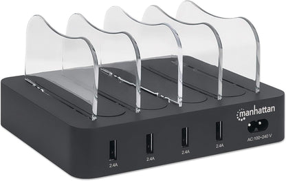 Manhattan 102261 102261 USB-Ladestation Steckdose Ausgangsstrom (max.) 2.4A 4 x USB 3.2 Gen 1 Buchse