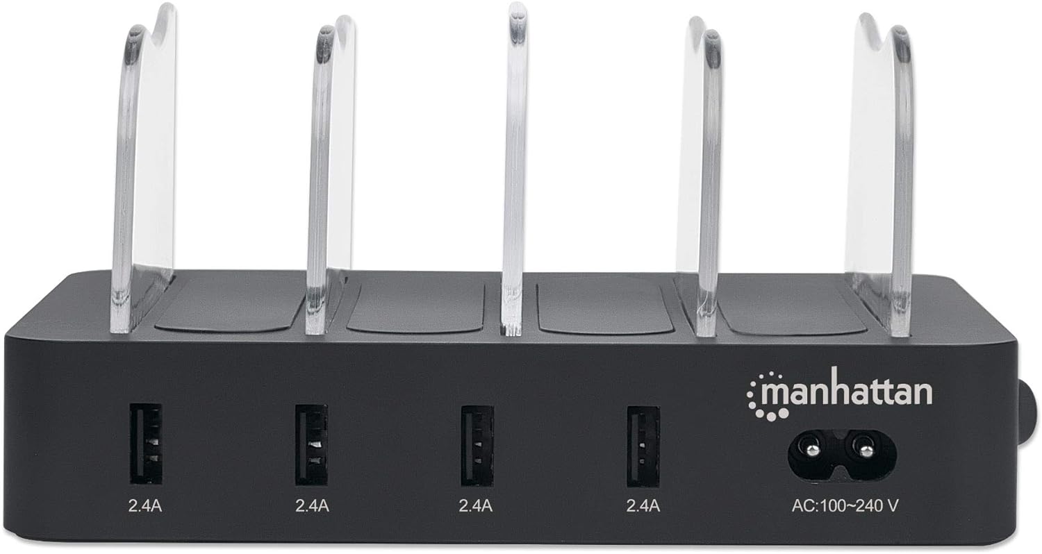 Manhattan 102261 102261 USB-Ladestation Steckdose Ausgangsstrom (max.) 2.4A 4 x USB 3.2 Gen 1 Buchse