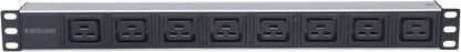 Intellinet 163613 19" 1U Rackmount 8-Output C19 Power Distribution Unit (PDU), With Removable Power Cable and Rear C20 Input