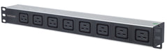 Intellinet 163613 19" 1U Rackmount 8-Output C19 Power Distribution Unit (PDU), With Removable Power Cable and Rear C20 Input