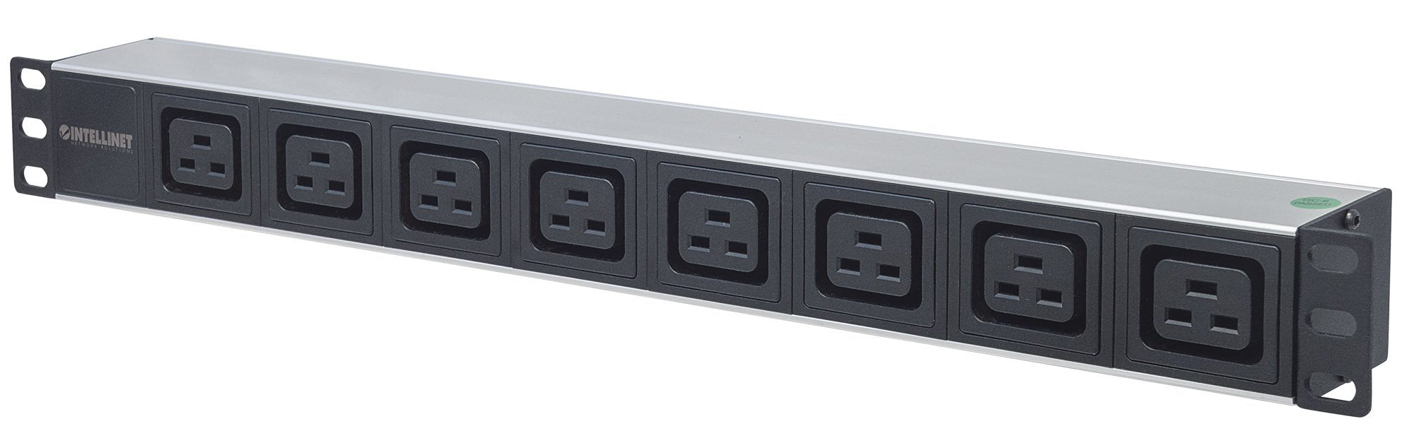 Intellinet 163613 19" 1U Rackmount 8-Output C19 Power Distribution Unit (PDU), With Removable Power Cable and Rear C20 Input