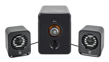 MANHATTAN 2.1 LED Lautsprechersystem USB BT Aux sc