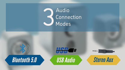 MANHATTAN 2.1 LED Lautsprechersystem USB BT Aux sc