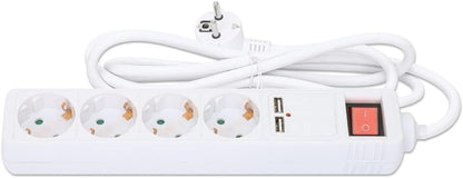MANHATTAN Steckdosenleiste 4fach mit 2 USB-Port we