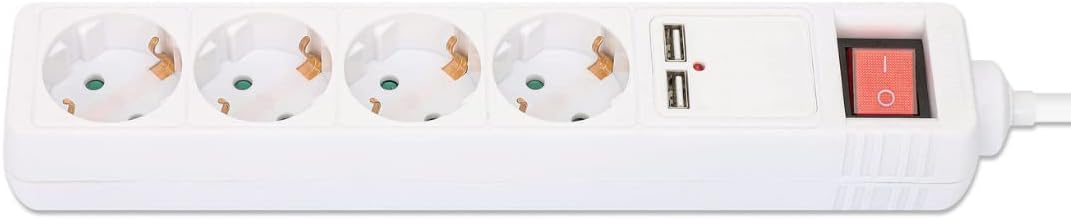 MANHATTAN Steckdosenleiste 4fach mit 2 USB-Port we