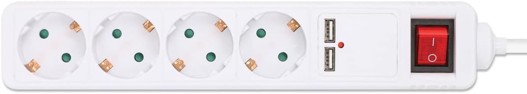 MANHATTAN Steckdosenleiste 4fach mit 2 USB-Port we
