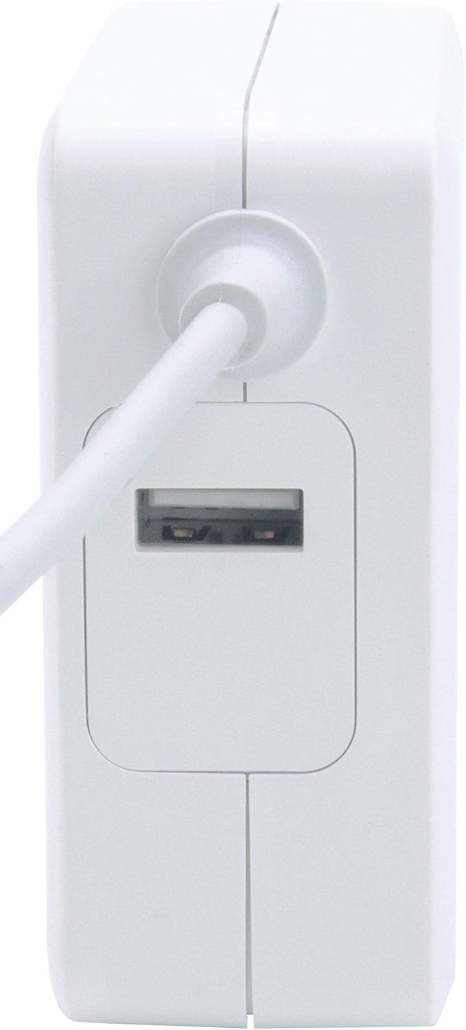 Manhattan 180245 Power Delivery USB-Netzteil mit integriertem USB-C-Kabel 60 W USB-C Power Delivery-Port (PD 3.0) mit bis zu 60 W USB-A Ladeport bis zu 2,4 A weiß 60 Watt Weiß mit integriertem USB C Kabel