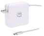 Manhattan 180245 Power Delivery USB-Netzteil mit integriertem USB-C-Kabel 60 W USB-C Power Delivery-Port (PD 3.0) mit bis zu 60 W USB-A Ladeport bis zu 2,4 A weiß 60 Watt Weiß mit integriertem USB C Kabel