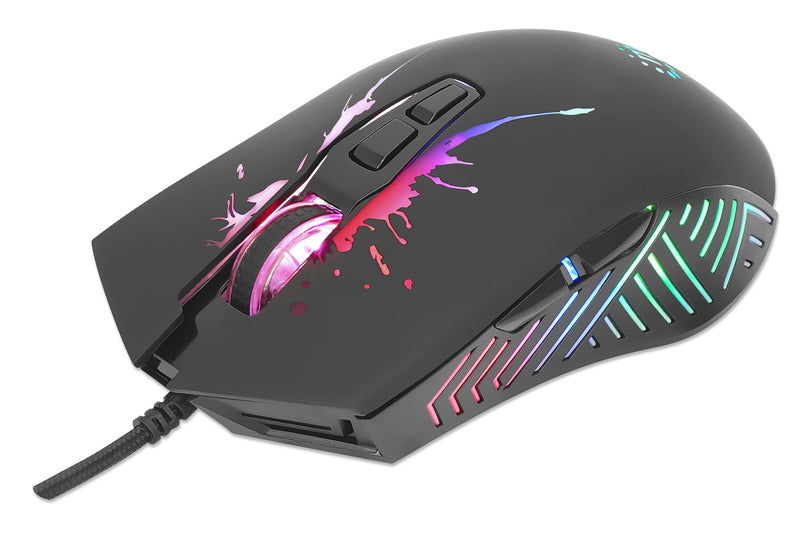 Manhattan Gaming Mouse 7 Buttons 7200dpi LEDs Black