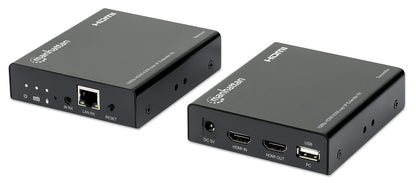 Manhattan 207683 Extender HDMI KVM Over IP 1080p bis zu 120m schwarz