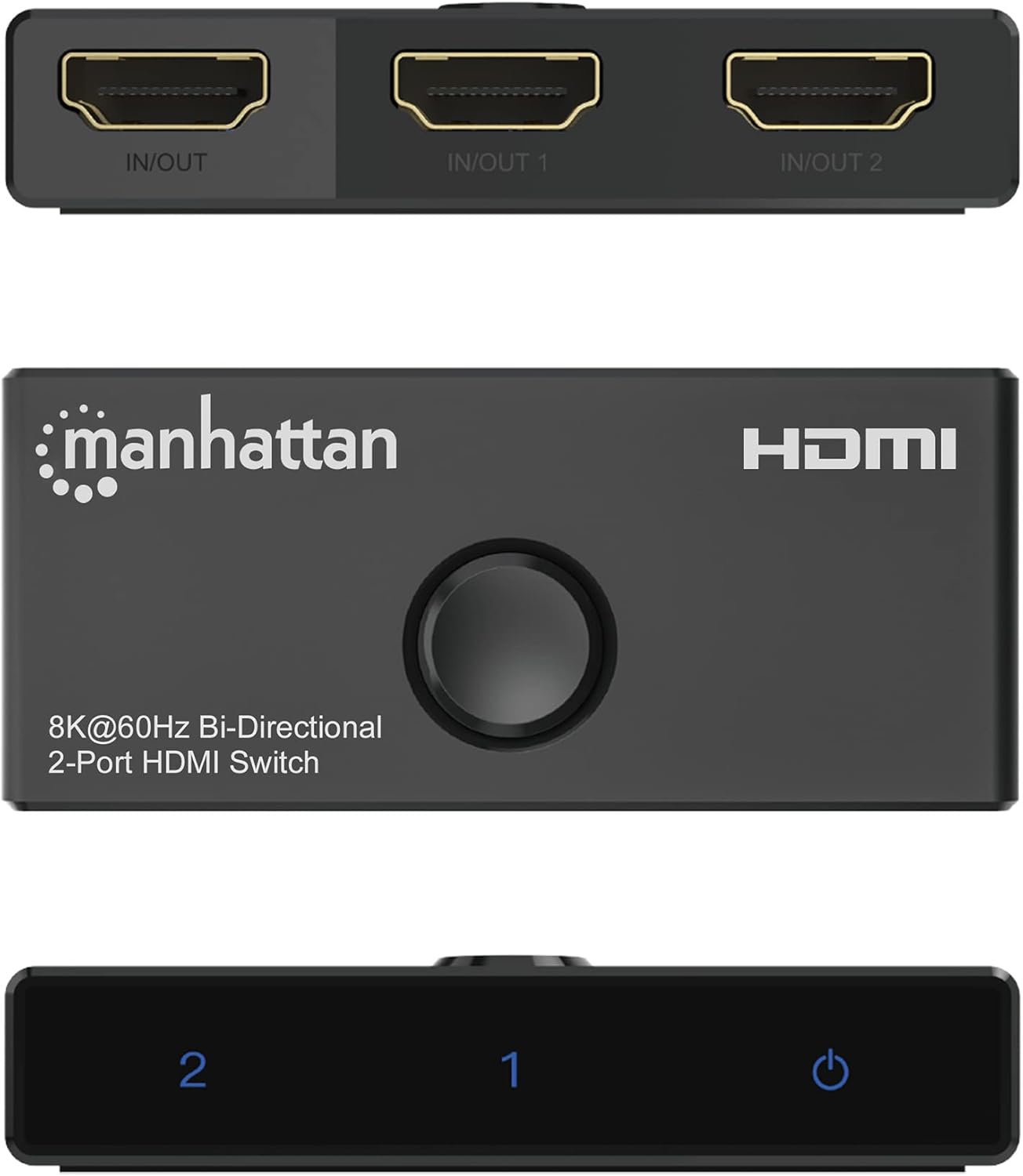 Manhattan 8K@60Hz Bi-directional 2-Port HDMI Switch 48G