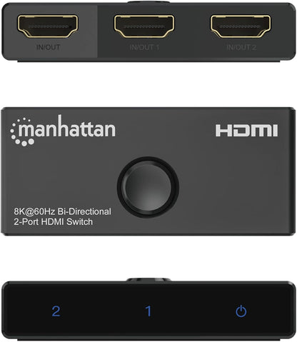Manhattan 8K@60Hz Bi-directional 2-Port HDMI Switch 48G