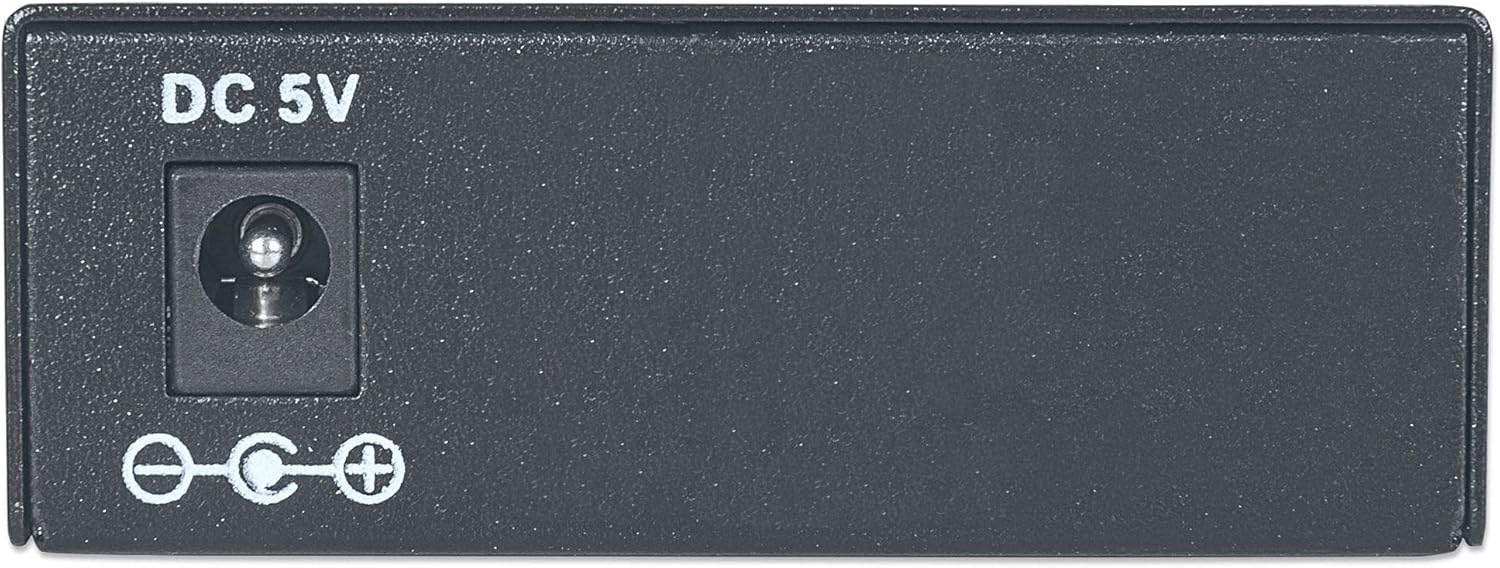 Intellinet 507349 Gigabit Ethernet Single-Mode Media Converter, 10/100/1000Base-T to 1000Base-LX (SC) Single-Mode, 20 km (12.4 mi)