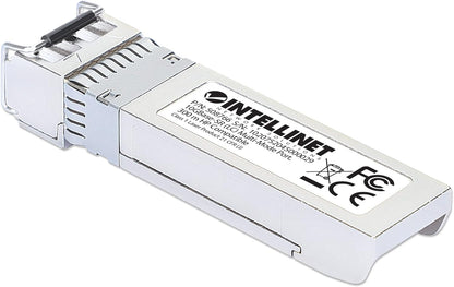 Intellinet Transceiver Module Optical, 10 Gigabit Fiber SFP+, 10GBase-SR (LC) Multi-Mode Port, 300m, Wavelength 850nm, Ethernet, Fibre, HPE Compliant, Equivalent to HPE J9150A / J9150D / JD092A /