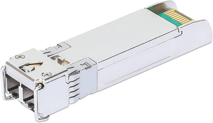Intellinet Transceiver Module Optical, 10 Gigabit Fiber SFP+, 10GBase-SR (LC) Multi-Mode Port, 300m, Wavelength 850nm, Ethernet, Fibre, HPE Compliant, Equivalent to HPE J9150A / J9150D / JD092A /