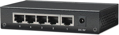Intellinet 530378 5-Port Gigabit Ethernet Switch, Desktop Size, Metal Housing, IEEE 802.3az (Energy Efficient Ethernet) 5 Port Gigabit Desktop